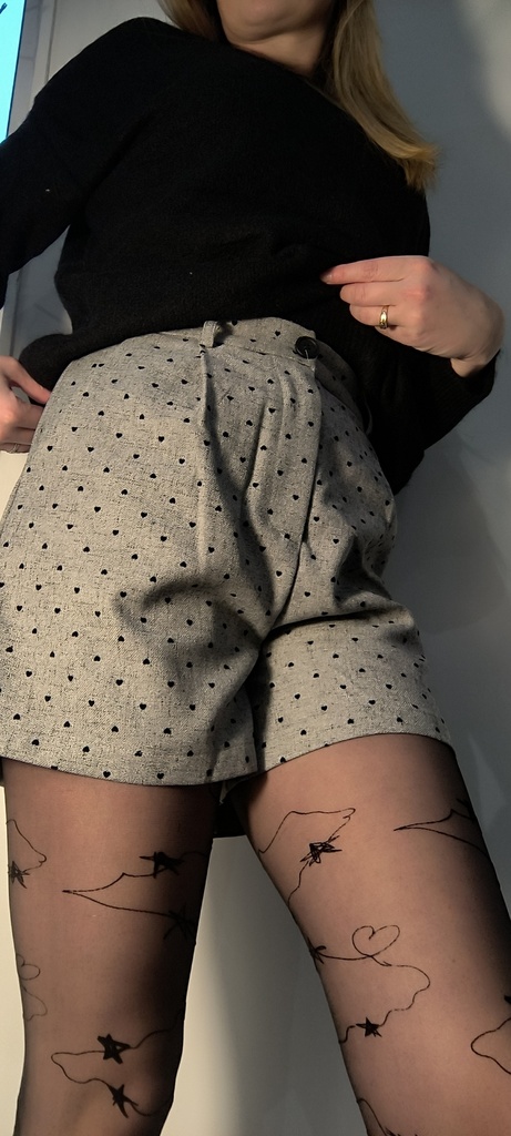 Short gris motif cœur 