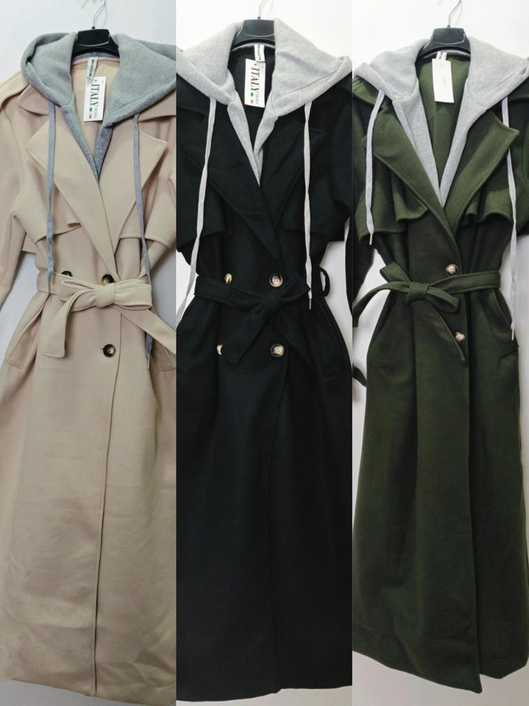 Manteau stretch long KAKI