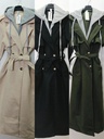 Manteau stretch long KAKI