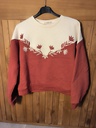 Sweat bordeaux et blanc