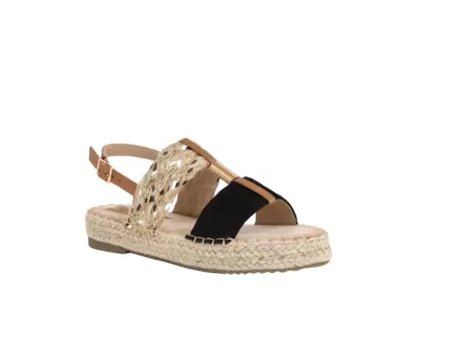 Sandales Ibiza black compensées 