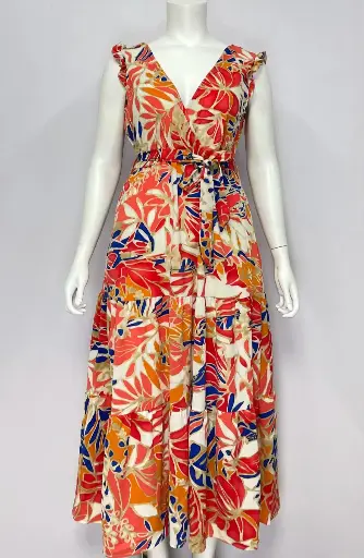 Robe Longue "Soleil Tropical" – Grande Taille
